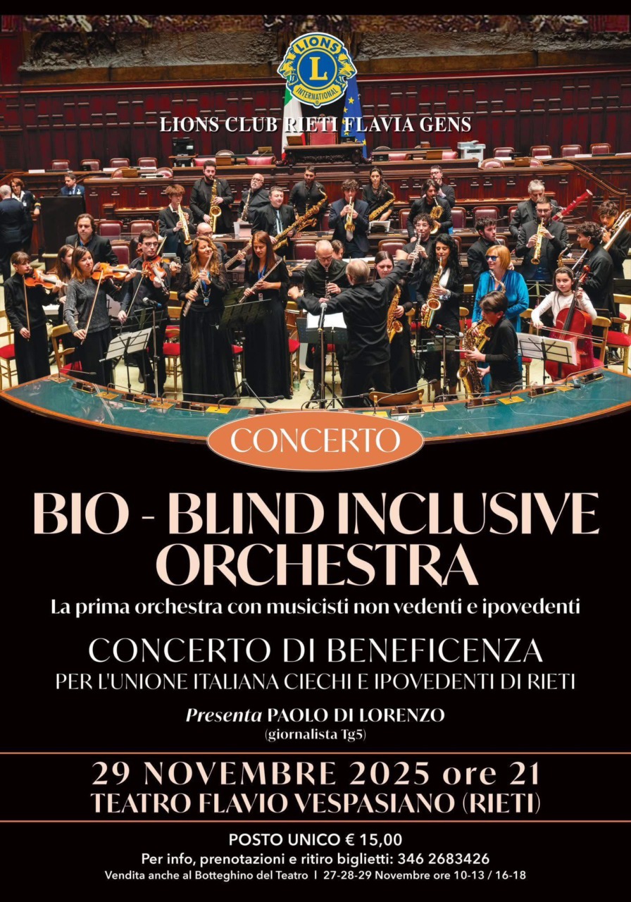 A Rieti la Blind Inclusive Orchestra: un concerto per l’inclusione e la solidarietà