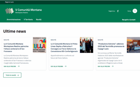Nuova piattaforma online per la comunità montana Montepiano Reatino: un portale al servizio del territorio