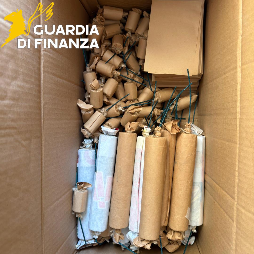 Sequestro di fuochi d’artificio illegali a Rieti